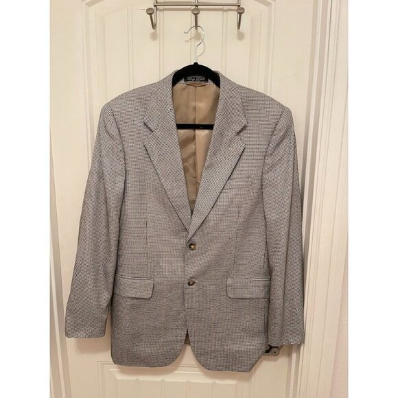 Bert Pulitzer Mens Collectors Edition Houndstooth Blazer R38 Silk & Wool Blend - Picture 1 of 16